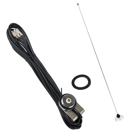 Picture of HYS TCJ-N2 2M NMO VHF Trunk Antenna with Mount NMO, PL-259 Connector and 13Ft of RG-58 Coax Cable