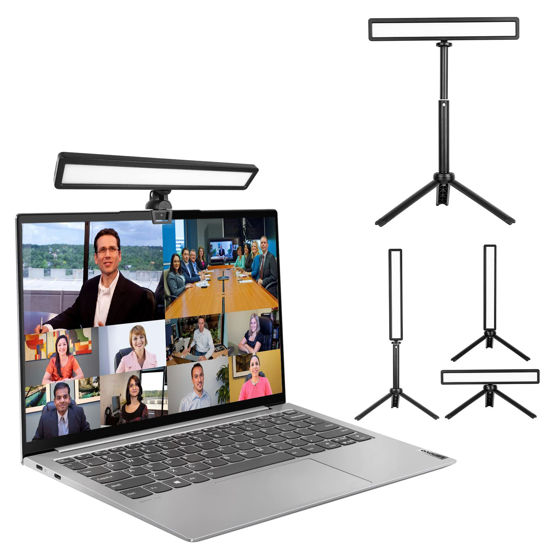 Picture of Video Conference Lighting for Laptop with 13'' Tripod, Webcam Light for Streaming, Zoom Lighting for Computer, 3 Working Modes, 10 Brightness Adjustable, Streaming Light for Self Broadcast, Vlog