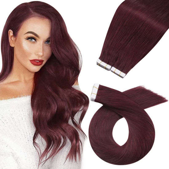 Tape hair extensions clearance 99j