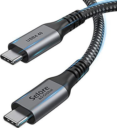 Picture of Thunderbolt 4 Cable 4Ft/1.2M, 40Gbps USB C Cable,USB C Monitor Cable for Single 8K/Dual 4K, 100W USB C Charging Cable Compatible with Thunderbolt 3/4 for Laptop,Macbook,Docking Station.etc