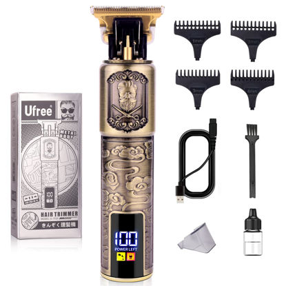 Picture of Ufree Beard Hair Trimmer for Men Professional, Hair Clippers Grooming Cutting Kit, Mustache T Blade Liners Trimmer Electric Shavers, Cordless Zero Gapped Edgers Clippers Barber Supplies, Gifts for Men