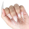 Picture of Allkem XXL Stiletto 504 Pcs | Clear Soft Gel Nail Tips- Refill Bag | 12 Sizes Extra Extra Long Full Cover Nail Extensions