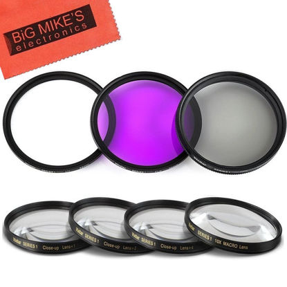 Picture of 46mm 7PC Filter Set for Panasonic Lumix DMC-G7 Camera with 14-42mm, G 20mm f/1.7 II, Lumix G 25mm f/1.7, LUMIX 45-175MM, Nikon Z30 with 16-50mm Lens - Includes 3 PC Filter Kit and 4PC Close Up Set