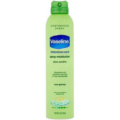 Picture of Vaseline Spray & Go Moisturizer, Aloe Fresh, 6.5 oz (Pack of 4)