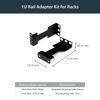 Picture of StarTech.com Server Rack Depth Extender - 1U - 4in / 10 cm - TAA Compliant - Recessed Rack Adapter - Rack Mount Adapter Kit - Network Rack Extender (RDA1U)