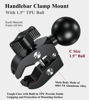 Picture of BRCOVAN Aluminum Alloy Handlebar Clamp Mount Base with 1.5'' TPU Ball for Rails 0.5'' to 2'' in Diameter, Compatible with RAM Mounts C Size 1.5 Inch Ball Double Socket Arm