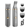 Picture of Body Hair Trimmer for Men Electric Body Shaver for Back Chest Armpit Legs Pubic Hair, USB Rechargeable, Replaceable Snap-in Ceramic Blades, IP7X Waterproof for Wet and Dry Use