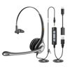 Picture of Wantek USB Headset with Microphone for PC,Laptop,3.5mm/USB/Type-C Jack 3-in-1 Computer Headset with Noise Cancelling & Audio Controls,USB Headphones for Call Center,Work,Office,Mono