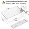 Picture of Acrylic Computer Monitor Stand Riser - Gaming Monitor Stand With LED Strip Light, Desk Shelf For Monitor, Clear Monitor Stand For Home Office, Laptop Stand With Storage, Desktop Décor, Clear