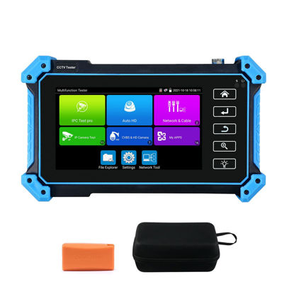 Picture of WANLUTECH IP Camera Tester, CCTV Camera Tester 5.4inch IPS Touch Screen 4K H.265 CVBS CVI TVI AHD Analog Camera RJ45 Cable TDR Tester with PoE/Rapid/IP Discovery/VGA in IPC-5100 Plus