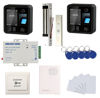 Picture of Biometric Fingerprint & RFID Access Control System Track Both Entry and Exit 600lbs Magnetic Lock 110V Power Unit RFID Keychains/Cards Push to Exit Button & Doorbell