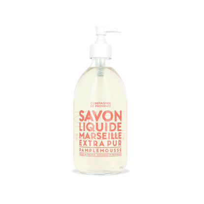 Picture of Compagnie de Provence Savon de Marseille Extra Pure Liquid Soap - Pink Grapefruit - 16.7 Fl Oz Glass Pump Bottle