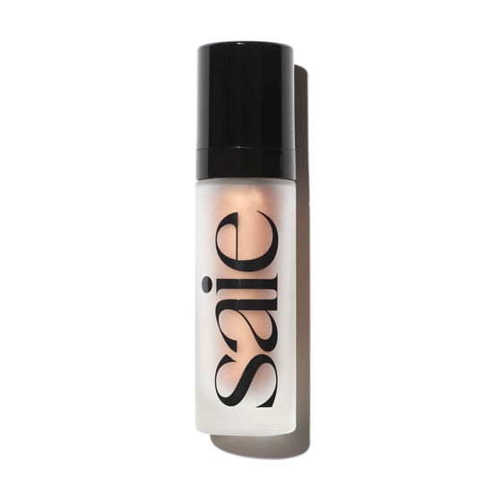 Picture of Saie Glowy Super Gel Lightweight Illuminator - Luminizer for Glowing Skin, Wear Alone or Under Makeup - Sunglow (1 fl oz)