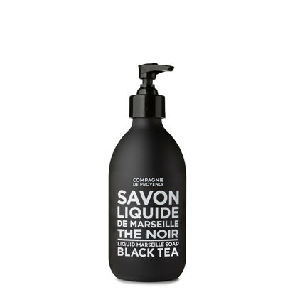 Picture of Compagnie de Provence Savon de Marseille Liquid Soap - Black Tea - 10 Fl Oz Glass Pump Bottle