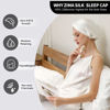 Picture of ZIMASILK 22 Momme 100% Mulberry Silk Bonnet for Sleeping & Women Hair Care, Highest Grade 6A Silk Hair wrap for Sleeping with Premium Elastic Stay On Head (1Pc, Ivory)