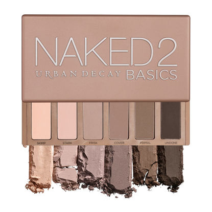 Picture of Naked2 Basics Eyeshadow Palette, 6 Taupe & Brown Matte Neutral Shades - Ultra-Blendable, Rich Colors with Velvety Texture - Makeup Set Includes Mirror & Full-Size Pans - Great for Travel