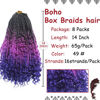 Picture of Beverlee Boho Box Braids 8 Packs Goddess Box Braids 14 Inch Bohemian Box Braids Crochet Hair Crochet Box Braids with Curly Ends Pre-looped Synthetic Crochet Hair for Black Women 128 Strands