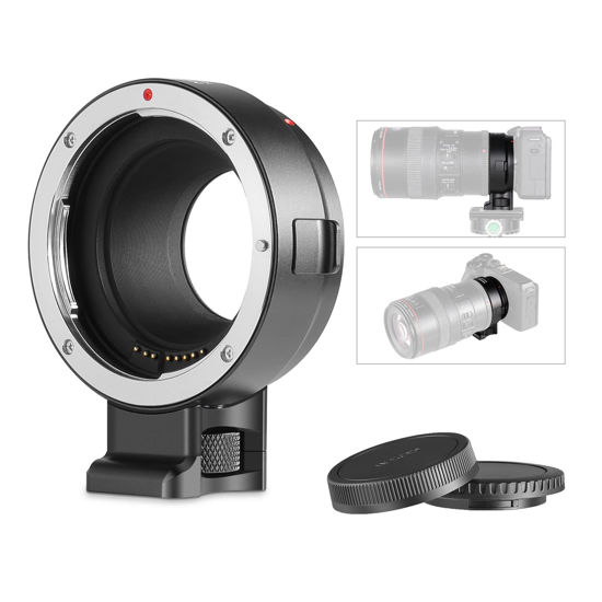 Picture of NEEWER EF to EOS M Mount Adapter, EF/EF-S Lens to EOS M Camera Autofocus Converter Ring with Removable Tripod Mount, Compatible with Canon EOS M M2 M3 M5 M6 M6 Mark II M10 M50 M50 Mark II M100 M200