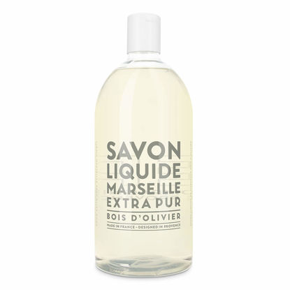 Picture of Compagnie de Provence Savon de Marseille Extra Pure Liquid Soap - Olive Wood - 33.8 fl oz Plastic Bottle Refill