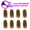 Picture of Bileaf 8 Packs Passion Twist Crochet Hair for Black Women Pre Looped Passion Twist Hair 8 Inch, Pre-Twisted Crochet Passion Twists Bohemian Braiding Crochet Twist Hair for Black Women Hair Extensions #27