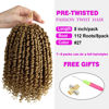 Picture of Bileaf 8 Packs Passion Twist Crochet Hair for Black Women Pre Looped Passion Twist Hair 8 Inch, Pre-Twisted Crochet Passion Twists Bohemian Braiding Crochet Twist Hair for Black Women Hair Extensions #27