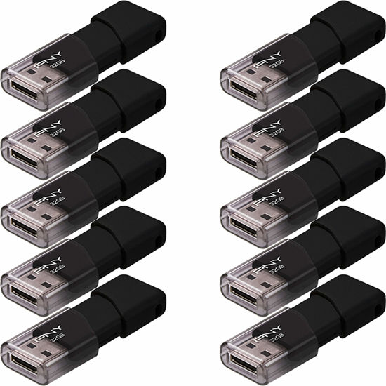 Picture of PNY P-FD32GX10ATT03-MP 32GB Attaché 3 USB 2.0 Flash Drive, 10-Pack,Black