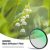 Picture of NEEWER 55mm Black Diffusion 1 Filter Mist Dreamy Cinematic Effect Filter Ultra Slim Water Repellent Scratch Resistant HD Optical Glass, 30 Layers Nano Coatings for Video/Vlog/Portrait Photography