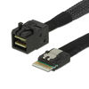 Picture of JSER Slimline SAS 4.0 SFF-8654 4i 38pin Host to HD Mini SAS 4i SFF-8643 36pin Target Cable 50cm PCIE4.0