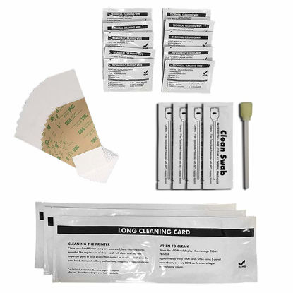 Picture of Ci Kyan ID Card Printer Cleaning Kit for Hdp5000, Pack of 10 Adhesive Cleaning Cards 10 Cleaning Wipes 4 Cleaning Swabs and 3 Long Cleaning Cards CK-F89200