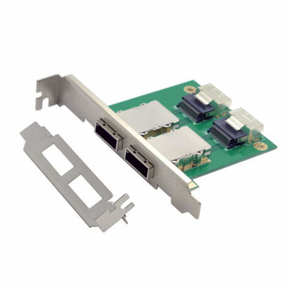 Picture of Chenyang Dual Ports Mini SAS SFF-8088 to SAS 36Pin SFF-8087 PCBA Female Adapter with PCI Bracket