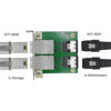 Picture of Chenyang Dual Ports Mini SAS SFF-8088 to SAS 36Pin SFF-8087 PCBA Female Adapter with PCI Bracket