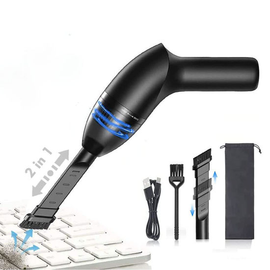 Picture of HONKYOB Keyboard Vacuum Cleaner Mini Vacuum Cleaner Rechargeable Cordless Vacuum Desk Vacuum Cleaner Computer Vacuum Cleaners with LED Light for Cleaning Dust,Hair,Crumbs,Car, Sewing Machine(H043)