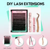 Picture of VAVALASH DIY Lash Extension Kit Individual Cluster Lashes Kit with 280 PCS 9-16mm Mix Lash Clusters Lash Bond and Seal, Lash Remover, Lash Applicator for DIY Eyelash Extensions at Home（Kit-50D）