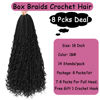 Picture of 8 Packs Crochet Box Braids- 18 Inch Goddess Box Braids Crochet Hair Bohomian Crochet Braids Hair Synthetic Braiding Hair Extensions Crochet Hair for black women (18(8Packs）, 1B)