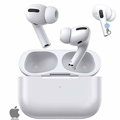 Picture of Wireless Earbuds, Bluetooth 5.0 Headphone, with 24h Charge Case, Touch Control, IPX5 Waterproof, 3D Stereo Sound, Noise Canceling, Pop-up Pairing Compatible with Apple/Airpods Pro/iPhone/Android