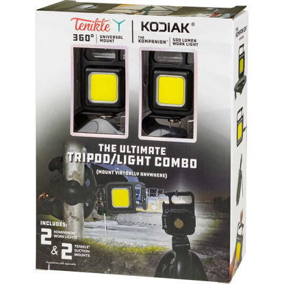 Picture of Tenikle 360° Universal Mount and Kodiak Kompanion 500 Lumen Work Light, The Ultimate Tripod and Light Combo, 2 Pack