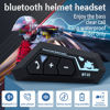 Picture of Geva Motorcycle Helmet Bluetooth Headset,BT-22 Outdoor Waterproof Motorcycle Bluetooth Helmet Headset,70 Hours Playing time High Sound Quality System with Big Button/Music Call Control/Handsfree/GPS