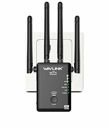 Picture of WiFi Range Extender, 5GHz & 2.4GHz Dual Band 1200Mbps WiFi Repeater Wireless Signal Booster, 360 Degree Full Coverage WiFi Signal Amplifier with Router/AP/Repeater Mode