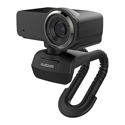 Picture of Ausdom Full HD Laptop Webcam, 1080P Streaming Web Camera with Built-in Stereo Microphone, Widescreen Video Calling and Recording Desktop or PC USB Camera for YouTube Xsplit Mixer Skype Twitch OBS