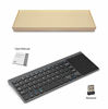 Picture of XBOSS P19 Thin 2.4GHz USB Wireless Mini Keyboard with Number Touchpad and Trackpad Mouse Numeric Keypad for Android and Windows Tablet, Desktop, Laptop, PC, Mac