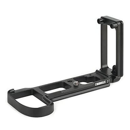 Picture of CANMEELUX Metal Bracket Hand Grip Metal Hand Grip L Bracket Holder for Nikon Z6 Z7 Camera, Quick Release Z6 Z7 Camera Hand Grip Can Protect Camera from Falling