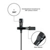 Picture of Dual-Head Lapel Lavalier Microphone Lav Mic for Fuji Fujifilm X-T5 X-T4 X-T3 X-S10 X-T200 X-E4 X-H1 GFX 50R GFX 50S GFX 50S II, Canon T8i T7i T6s T6i T5i 80D SL3, Nikon D3500 D3300 D7500 D5600 & More