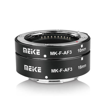 Picture of Meike MK-F-AF3 Metal Auto Focus Extension Tube for Fujifilm Mirrorless Camera X-T1 X-T2 X-T3 X-T10 X-T20 X-T30 X-Pro1 X-Pro2 X-A1 X-E1 X-E2 X-E3 (10mm 16mm)