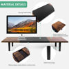 Picture of LOTEYIKE Dual Monitor Stand for 2 Monitors, Large Monitor Riser with Adjustable Length Desk Shelf Organizer, Computer Monitor Stand for Desktop, Computer,Laptop,Screen,Printer,TV (Rustic Brown)