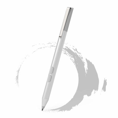 Picture of Stylus Pen for Microsoft Surface Pro 9/8/7, Compatible with Surface Pro X/9/8/7/6/5/4/3, Surface Go 3/2, Surface Laptop 5/4/3/2/1, Surface Book 3/2, Palm Rejection 1024 Pressure (Silver)