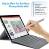 Picture of Stylus Pen for Microsoft Surface Pro 9/8/7, Compatible with Surface Pro X/9/8/7/6/5/4/3, Surface Go 3/2, Surface Laptop 5/4/3/2/1, Surface Book 3/2, Palm Rejection 1024 Pressure (Silver)