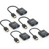 Picture of FEMORO HDMI to VGA Adapter Converter 5-Pack (Male to Female) for Computer, Desktop, Laptop, PC, Monitor, Projector, HDTV, Chromebook, Raspberry Pi, Roku, Xbox and More - Black