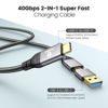 Picture of GiGimundo 100W 5A Charging USB 4 Cable 3.3 ft, Thunderbolt 3/4 Compatible, 40Gbps Data Transfer, 8K 60Hz Video Output, USB C/A to USB C Cable, for Laptop, MacBooks, iPad Pro, Phones, Docking