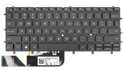 Picture of Replacement Keyboard for Dell XPS 13 9380 9370 9305 7390 Series Laptop, Dell XPS 13 9380 9370 9305 & XPS 13 7390 2 in 1 Laptop Keyboard with Backlit US Layout, Black