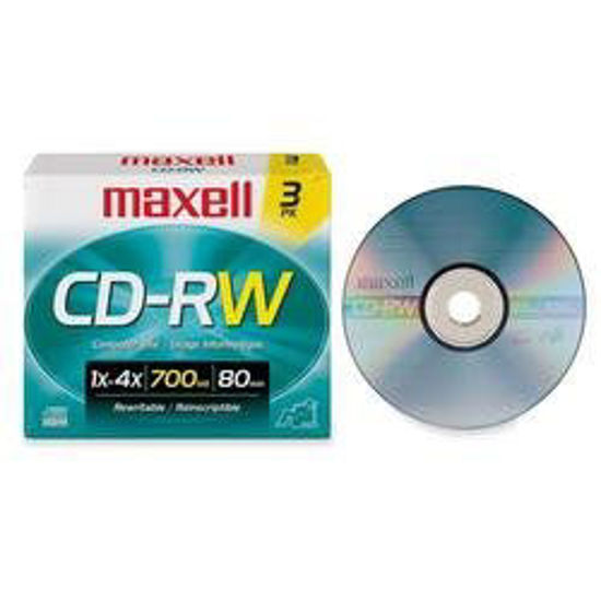 Picture of Maxell CD-RW Media - 650MB - 120mm Standard